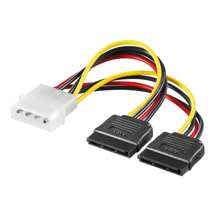 Luxorparts Förgrening 4-pin Molex till Sata | Dator - Datorkomponenter - Datorkablar - Kablar till hårddisk | GameStuff