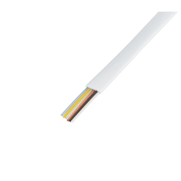 Modulkabel vit - 6 ledare