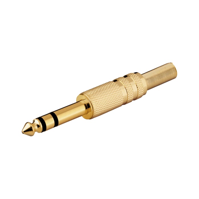 Luxorparts Guldpläterad 6,3 mm-kontakt Hane Stereo | Ljud & bild - Kablar & adaptrar - 6,3 mm - 6,3mm-kontakt | GameStuff