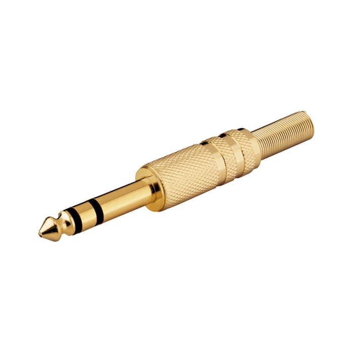 Luxorparts Guldpläterad 6,3 mm-kontakt Hane Stereo