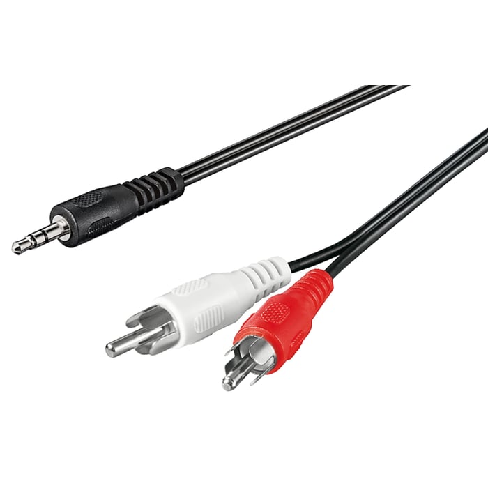 Luxorparts Ljudkabel 3,5 mm till 2x RCA | Ljud & bild - Kablar & adaptrar - 3,5 mm - RCA till 3,5 mm | GameStuff