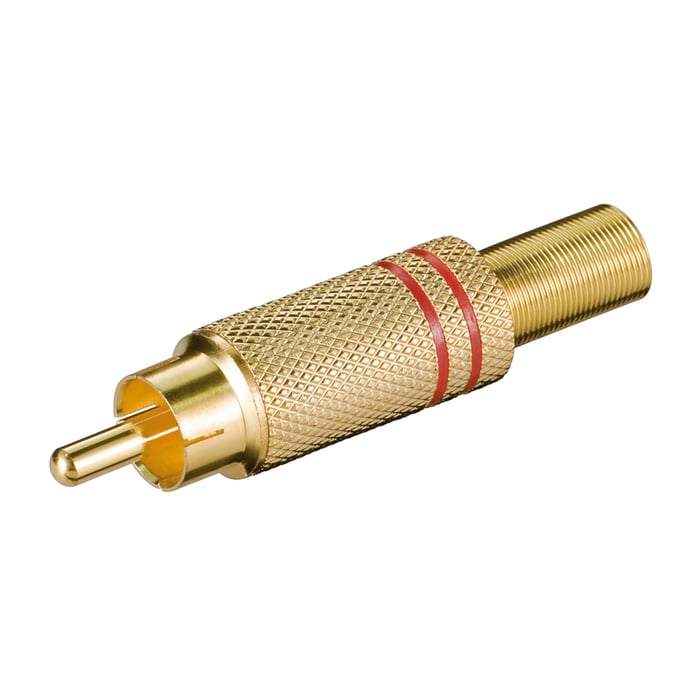 Luxorparts Guldpläterad RCA-kontakt Hane | Ljud & bild - Kablar & adaptrar - RCA - RCA-kontakter | GameStuff