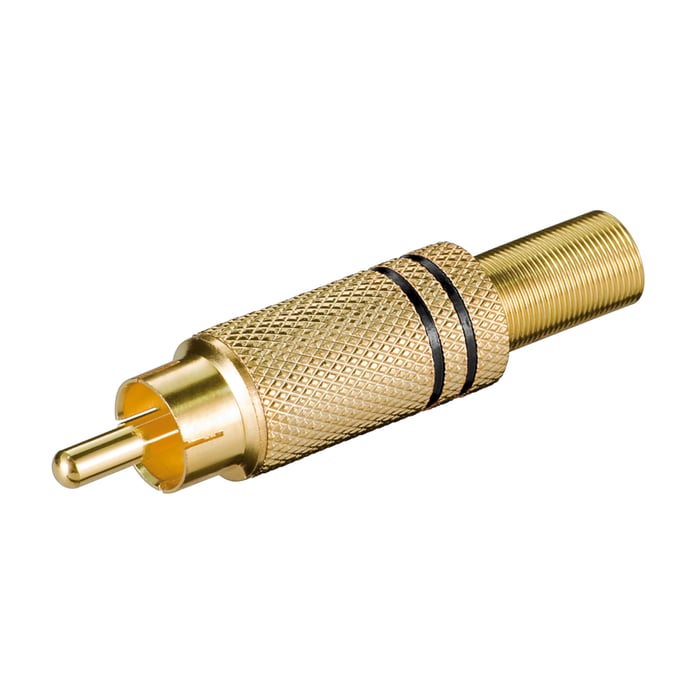 Luxorparts Guldpläterad RCA-kontakt Hane | Ljud & bild - Kablar & adaptrar - RCA - RCA-kontakter | GameStuff