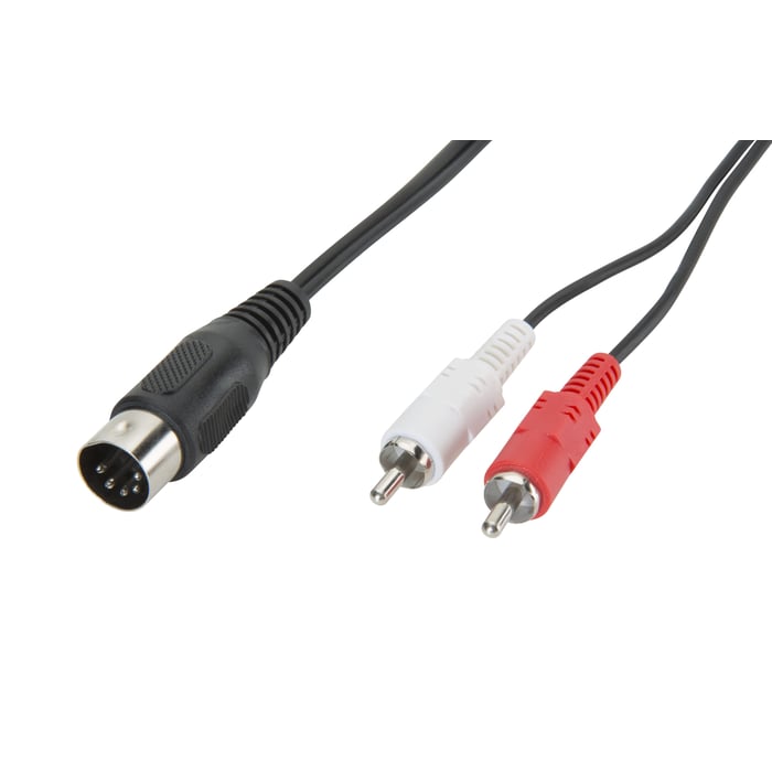 DIN-kabel 5-pol till 2x RCA