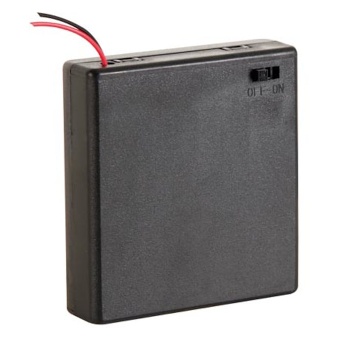 Batterihållare med switch för 4x AA