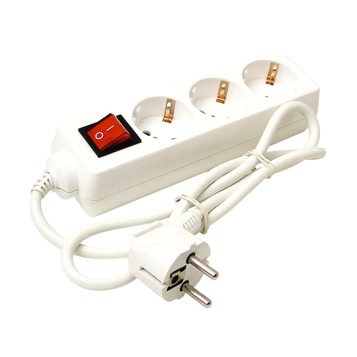 Luxorparts Grenuttag med brytare 3-vägs | Kablar & kontakter - Strömkablar - Grenuttag | GameStuff