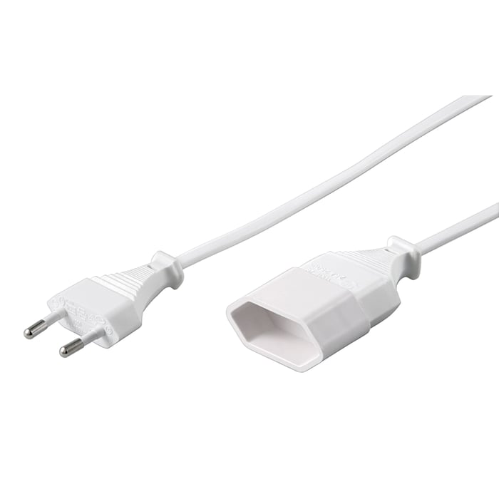 Luxorparts Förlängningskabel Ojordad 5 m (EU) Vit