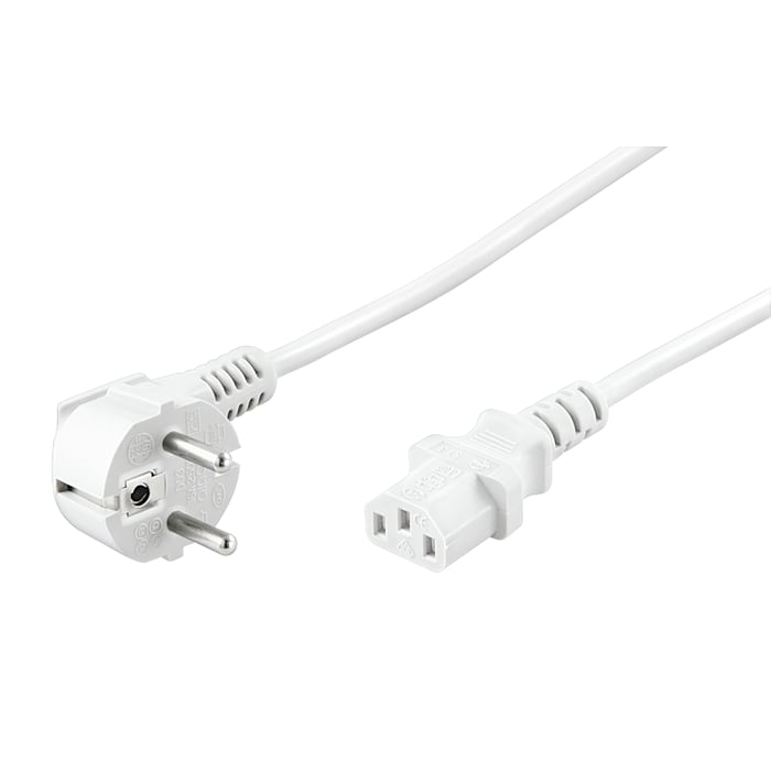 Apparatkabel C13, hvit 2 m
