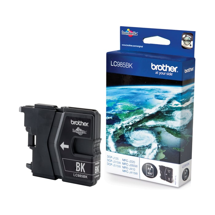 Brother LC985BK Bläckpatron Svart | Kontor - Skrivare & tillbehör - Bläckpatroner - Brother | GameStuff