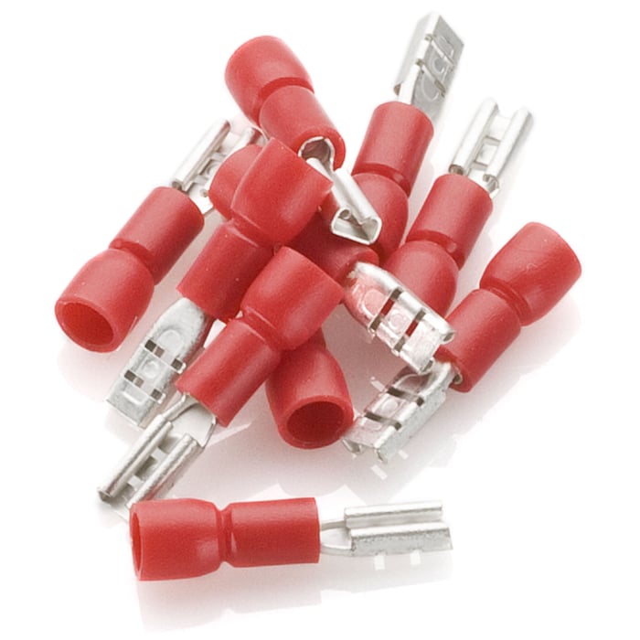 Röd flatstifthylsa 10-pack 2,8 mm