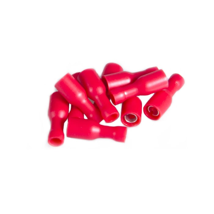 Röd rundstifthylsa 10-pack