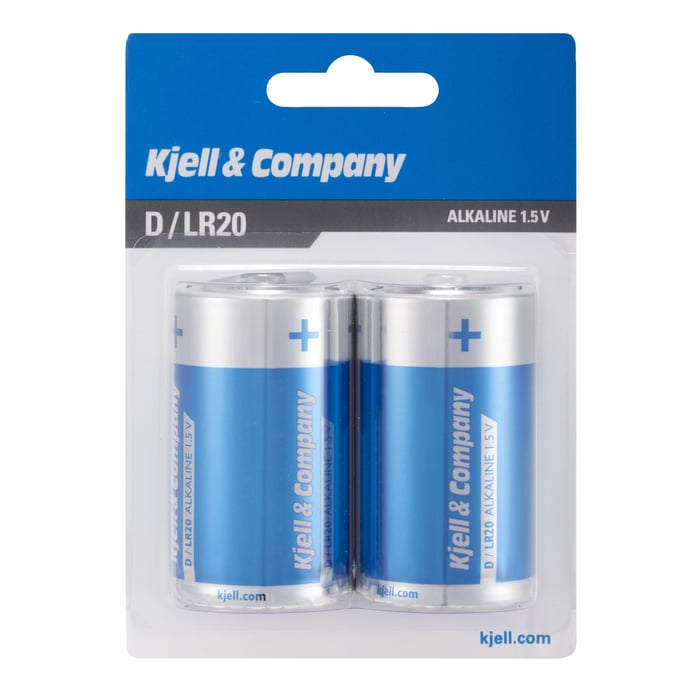 Kjell & Company D-batterier (LR20) 2-pack | El & verktyg - Batterier - Alkaliska batterier | GameStuff