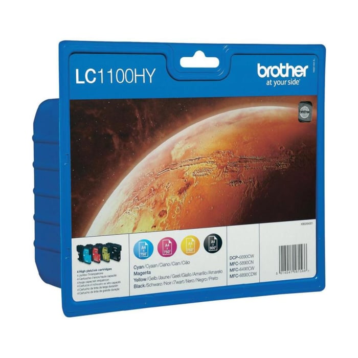 Brother LC1100HY Bläckpatron 4-pack | Kontor - Skrivare & tillbehör - Bläckpatroner - Brother | GameStuff