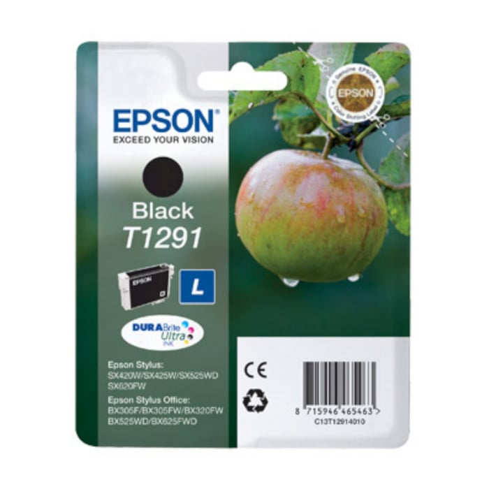 Epson T1291 Bläckpatron Svart | Kontor - Skrivare & tillbehör - Bläckpatroner - Epson | GameStuff