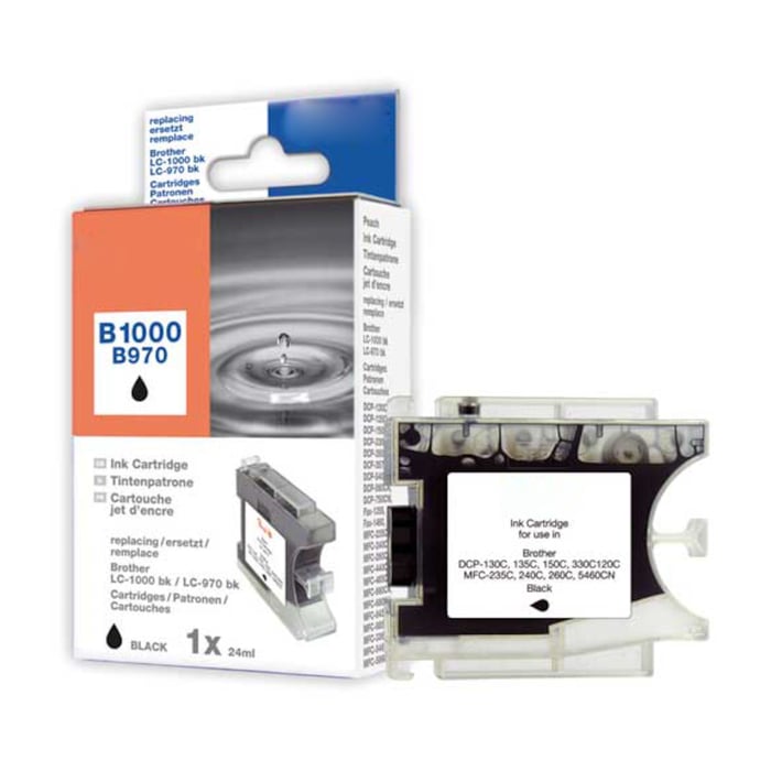 Peach LC970BK och LC1000BK Bläckpatron Svart | Kontor - Skrivare & tillbehör - Bläckpatroner - Brother | GameStuff
