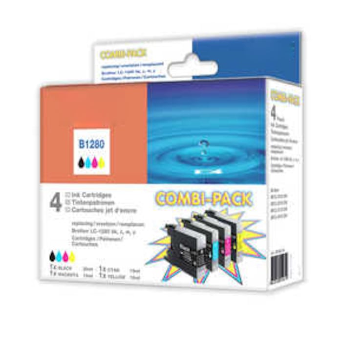 Peach LC1280XL Bläckpatron 4-pack | Kontor - Skrivare & tillbehör - Bläckpatroner - Brother | GameStuff