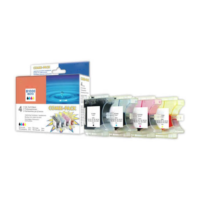 Peach LC1000/LC970 Bläckpatron 4-pack | Kontor - Skrivare & tillbehör - Bläckpatroner - Brother | GameStuff