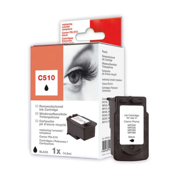Peach PG-510 Bläckpatron Svart | Kontor - Skrivare & tillbehör - Bläckpatroner - Canon | GameStuff