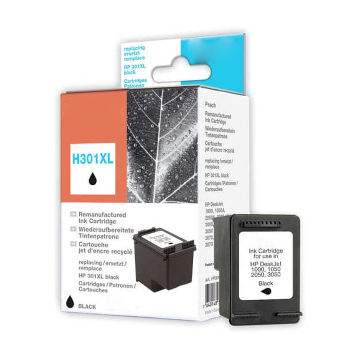 Peach Bläckpatron motsvarar HP 301XL Svart | Kontor - Skrivare & tillbehör - Bläckpatroner - HP | GameStuff