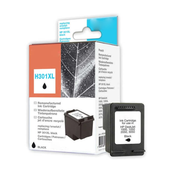 Peach Blekkpatron tilsvarer HP 301XL - Svart