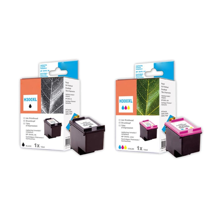 Peach Blekkpatron tilsvarer HP 300XL 2-pk.