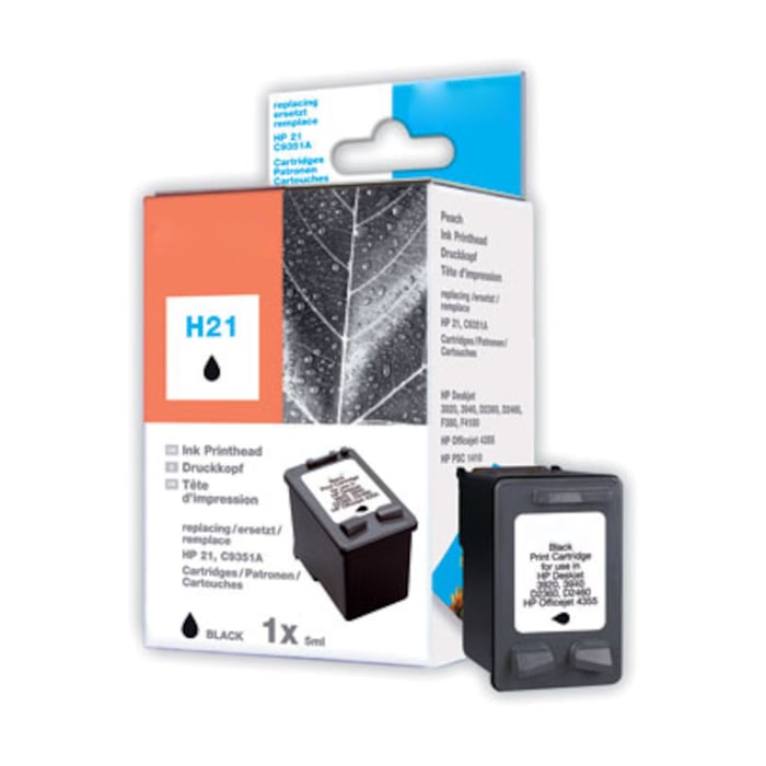 Peach Blekkpatron tilsvarer HP 21XL - Svart