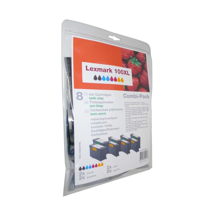 Peach Lexmark 100XL Bläckpatron 8-pack | Kontor - Skrivare & tillbehör - Bläckpatroner - Lexmark | GameStuff