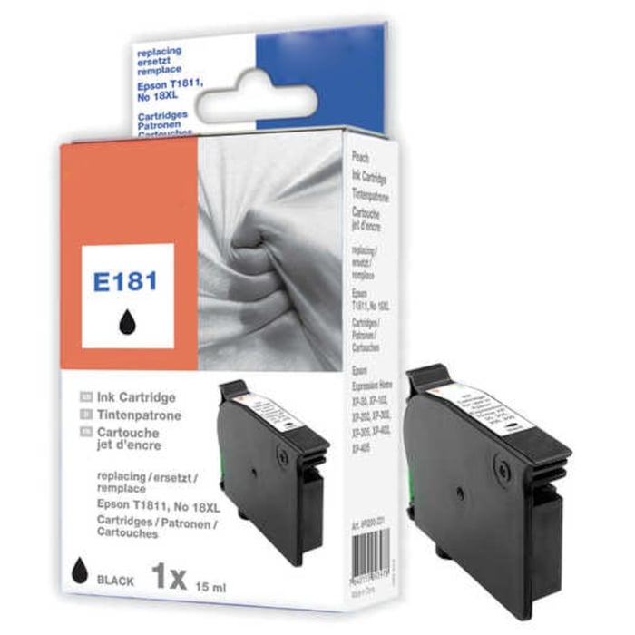 Peach T1811 Bläckpatron Svart | Kontor - Skrivare & tillbehör - Bläckpatroner - Epson | GameStuff