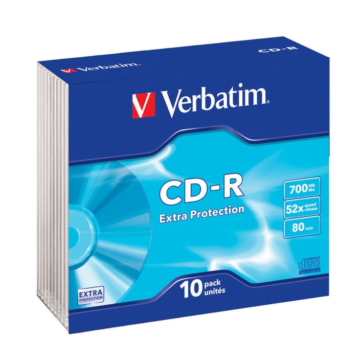 Verbatim CD-R i slimfodral 10-pack | Ljud & bild - Musikspelare & radio - CD-skivor | GameStuff