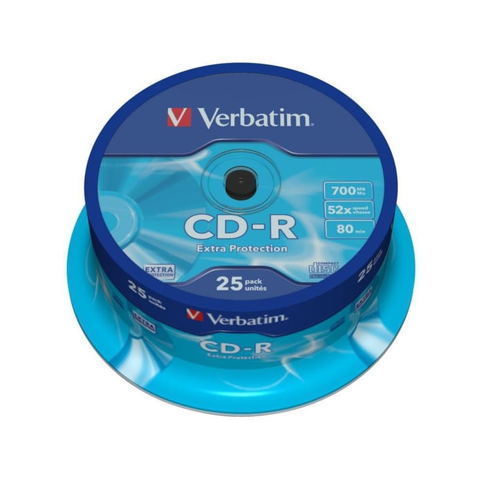 Verbatim CD-R-skivor 25-pack | Ljud & bild - Musikspelare & radio - CD-skivor | GameStuff
