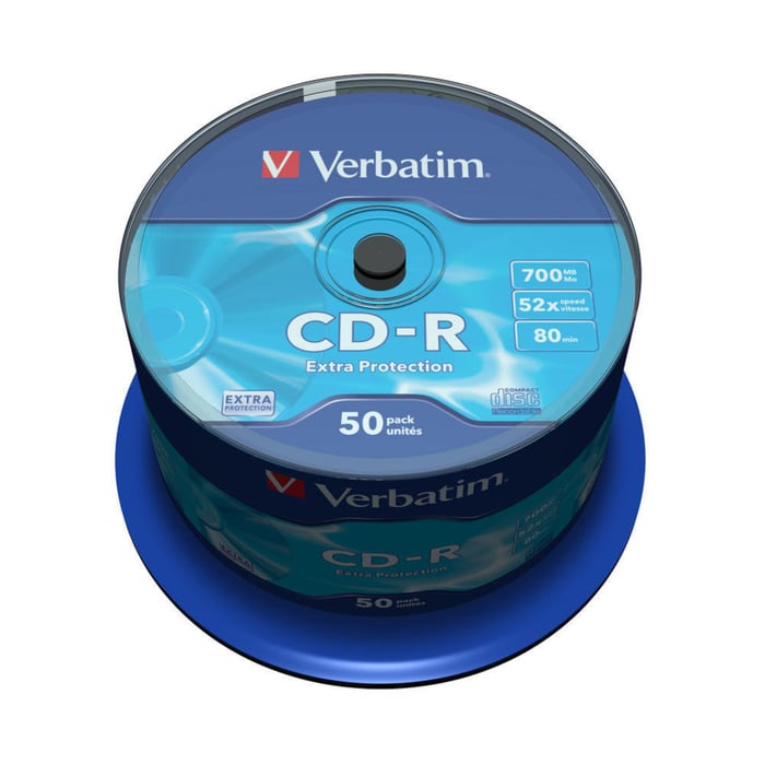 Verbatim CD-R-skivor 50-pack | Ljud & bild - Musikspelare & radio - CD-skivor | GameStuff
