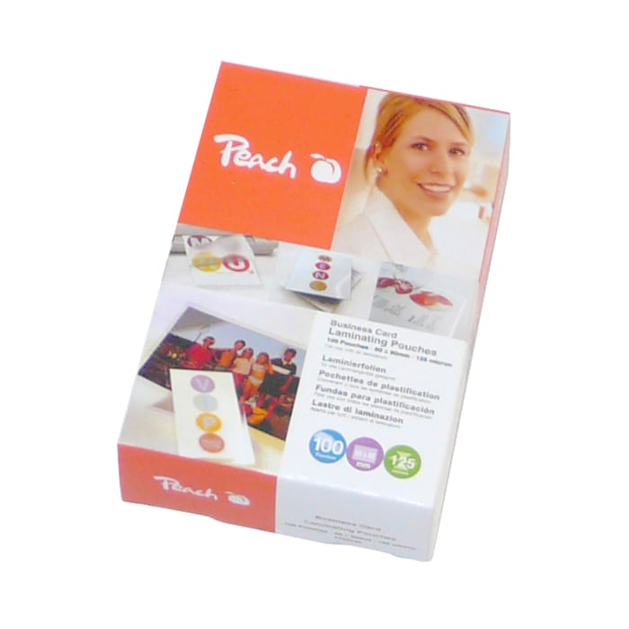 Peach Lamineringsfickor för visitkort 100-pack | Kontor - Laminering | GameStuff