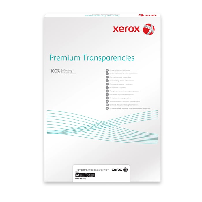 Xerox Overheadpapir Laser A4 50-pk.