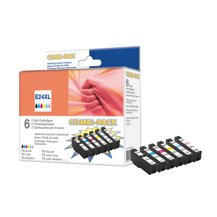 Peach T24XL Blekkpatron 6-pk.