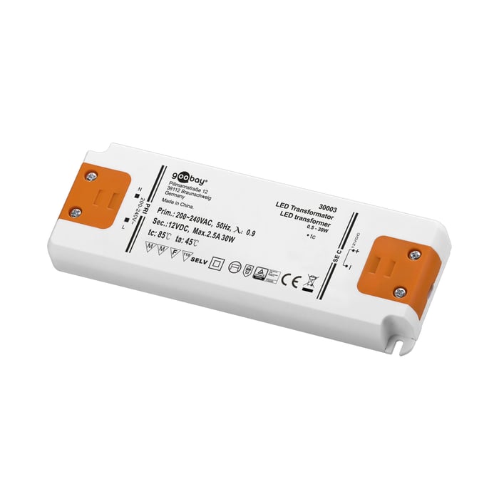 LED-transformator Lågprofil 30 W | Belysning & lampor - Lamptillbehör - Transformatorer - LED-transformatorer | GameStuff
