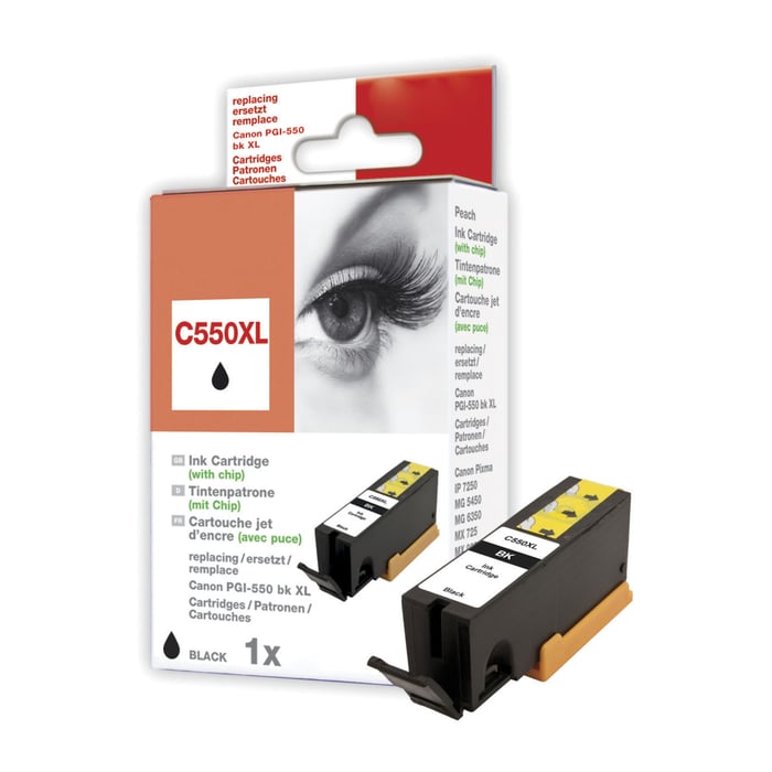 Peach PG-550XL Bläckpatron Svart | Kontor - Skrivare & tillbehör - Bläckpatroner - Canon | GameStuff