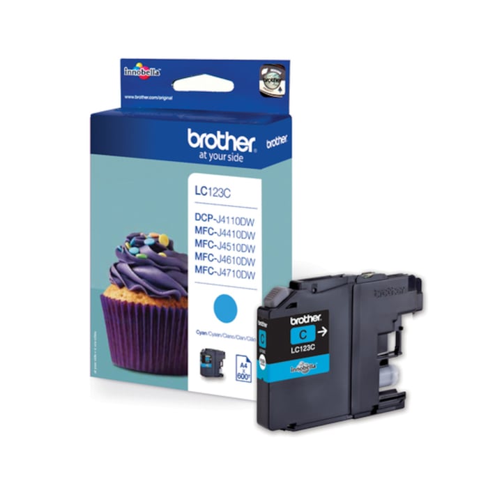 Brother LC123C Bläckpatron Cyan | Kontor - Skrivare & tillbehör - Bläckpatroner - Brother | GameStuff