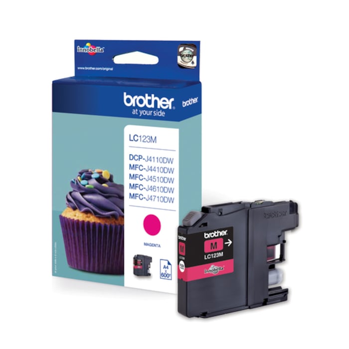 Brother LC123M Bläckpatron Magenta | Kontor - Skrivare & tillbehör - Bläckpatroner - Brother | GameStuff