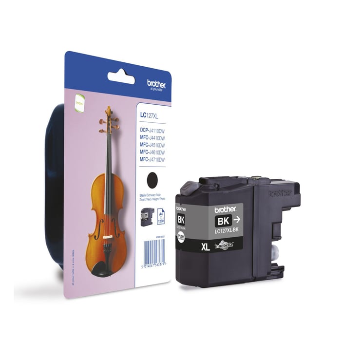 Brother LC127XLBK Bläckpatron Svart | Kontor - Skrivare & tillbehör - Bläckpatroner - Brother | GameStuff