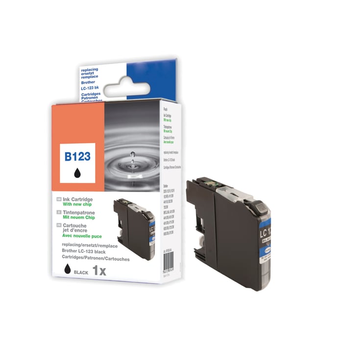 Peach LC123BK Bläckpatron Svart | Kontor - Skrivare & tillbehör - Bläckpatroner - Brother | GameStuff
