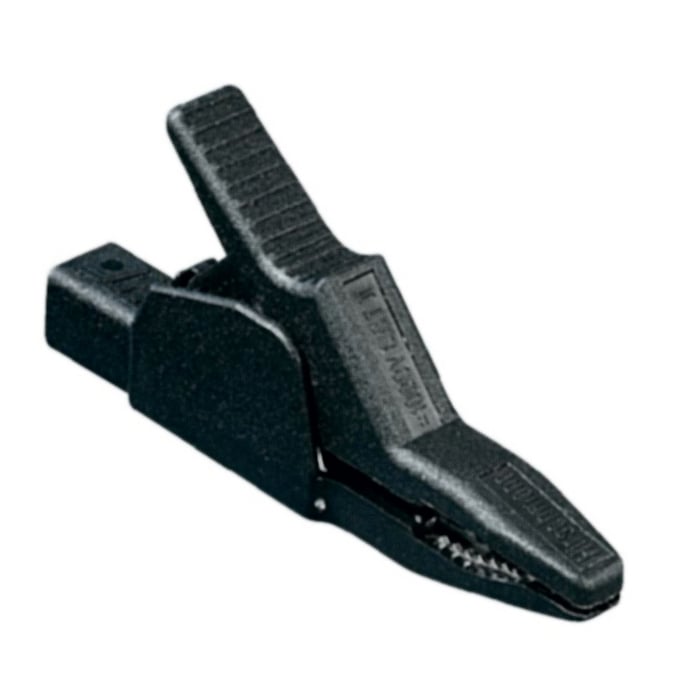 Hirschmann CAT II krokodilleklemme, sikkerhet Svart