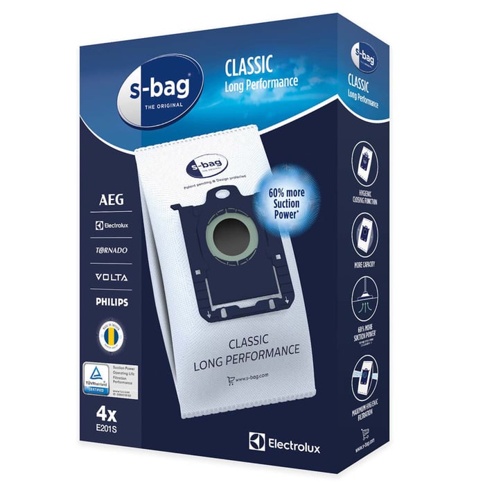 Electrolux dammsugarpåse Standard bag 4-pack | Hem & fritid - Städning & rengöring - Dammsugare - Dammsugarpåsar | GameStuff