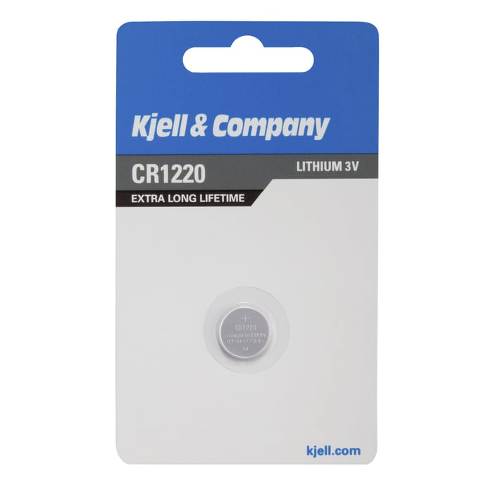 Kjell & Company Litiumbatteri CR1220 | El & verktyg - Batterier - Litiumbatterier | GameStuff