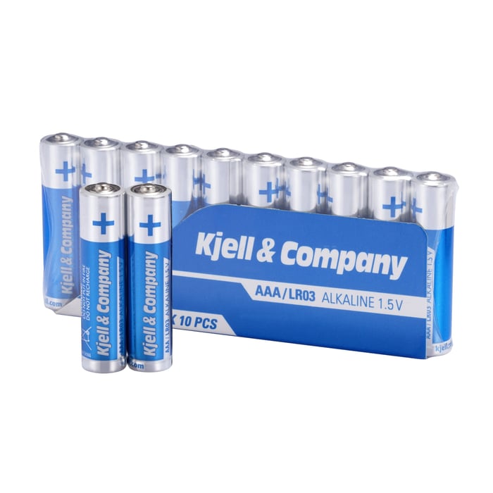 Kjell & Company AAA-batterier (LR03) 10-pack | El & verktyg - Batterier - Alkaliska batterier | GameStuff