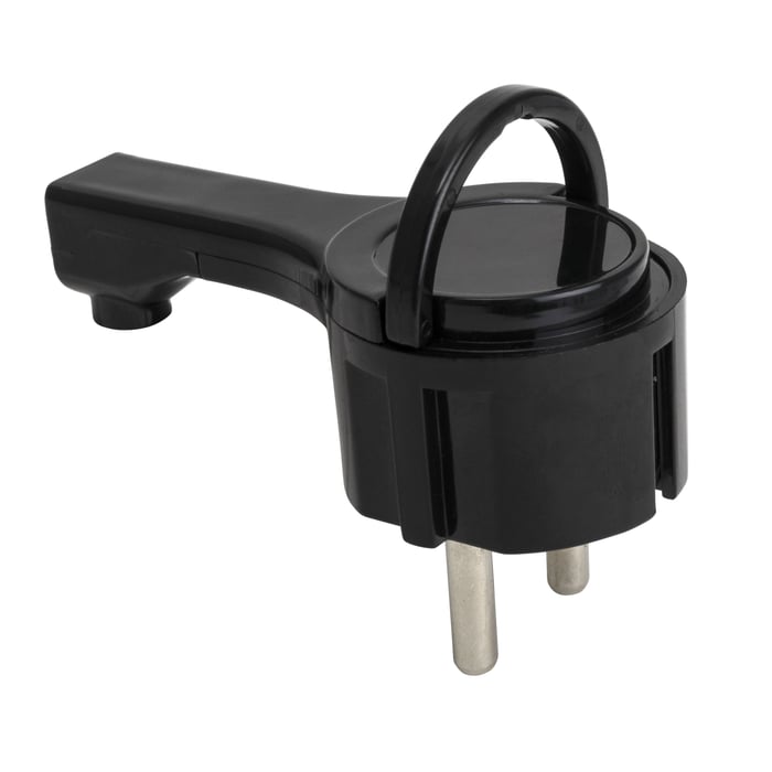 Platt stickpropp Jordad Svart | El & verktyg - Starkström - Väggkontakter | GameStuff