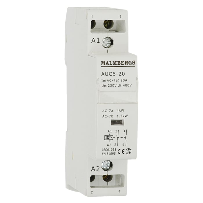 Malmbergs Installationskontaktor för DIN-skena