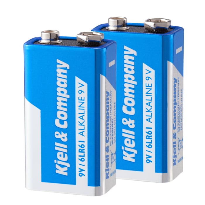 Kjell & Company 9 V-batterier (PP3) 2-pack | El & verktyg - Batterier - Alkaliska batterier | GameStuff