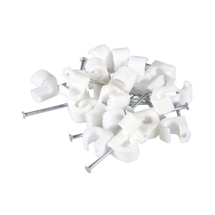Kabelklammer för rund kabel 5-7 mm 20-pack