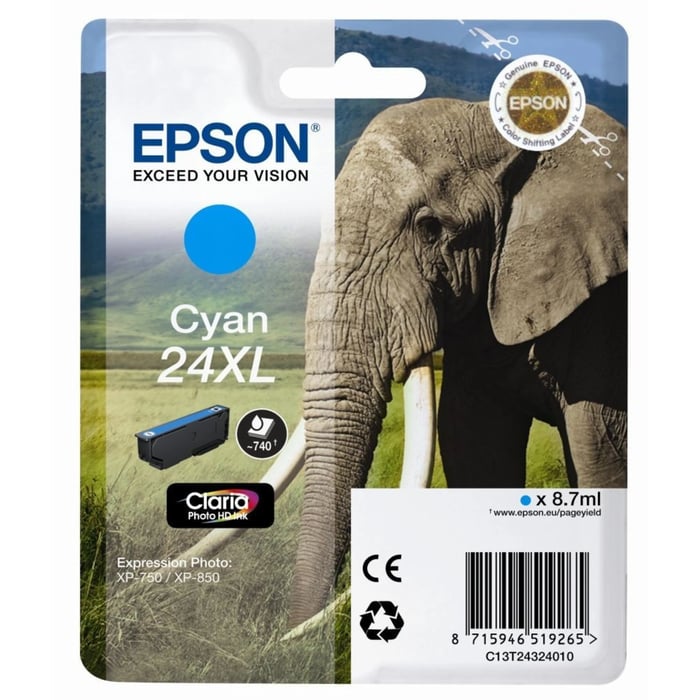 Epson T2432 Blekkpatron XL Cyan