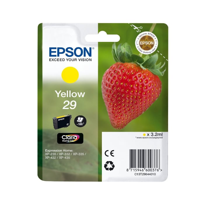 Epson T2984 Bläckpatron Gul | Kontor - Skrivare & tillbehör - Bläckpatroner - Epson | GameStuff
